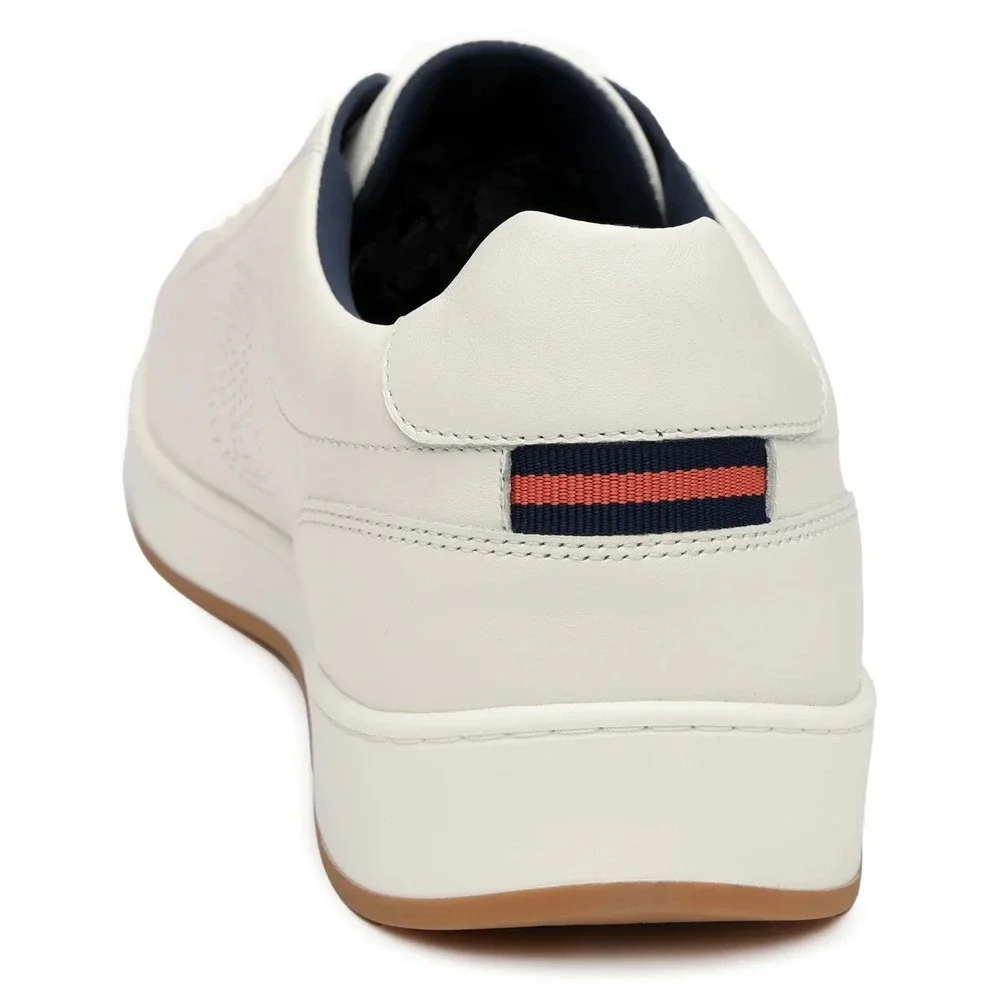 Deming THE DOWNTOWNER Italian Leather Recovery Sneakers Comfort Shoes Bone 11.5